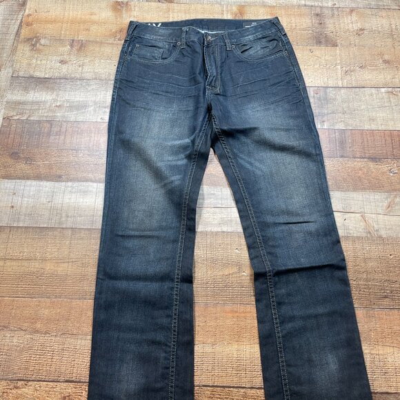 Buffalo David Bitton Blue/Black Six Basic Slim Straight Jeans size 32 x 30 - Picture 2 of 7